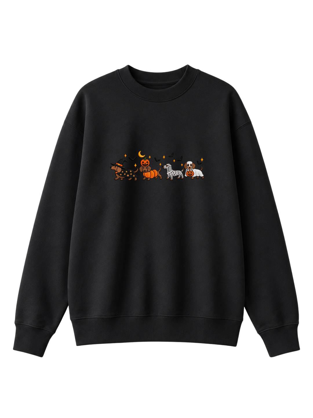 Chaotic Mom Halloween Dachshund Costumes Parade Spooky Season Crewneck Sweatshirt