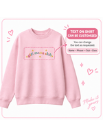 Chaotic Mom Custom Embroided Boy Mama Club Pastel Rainbow Sweatshirt