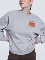 Chaotic Mom Custom Embroided Spooky Gothic Mama Bats Heart Chest Sweatshirt