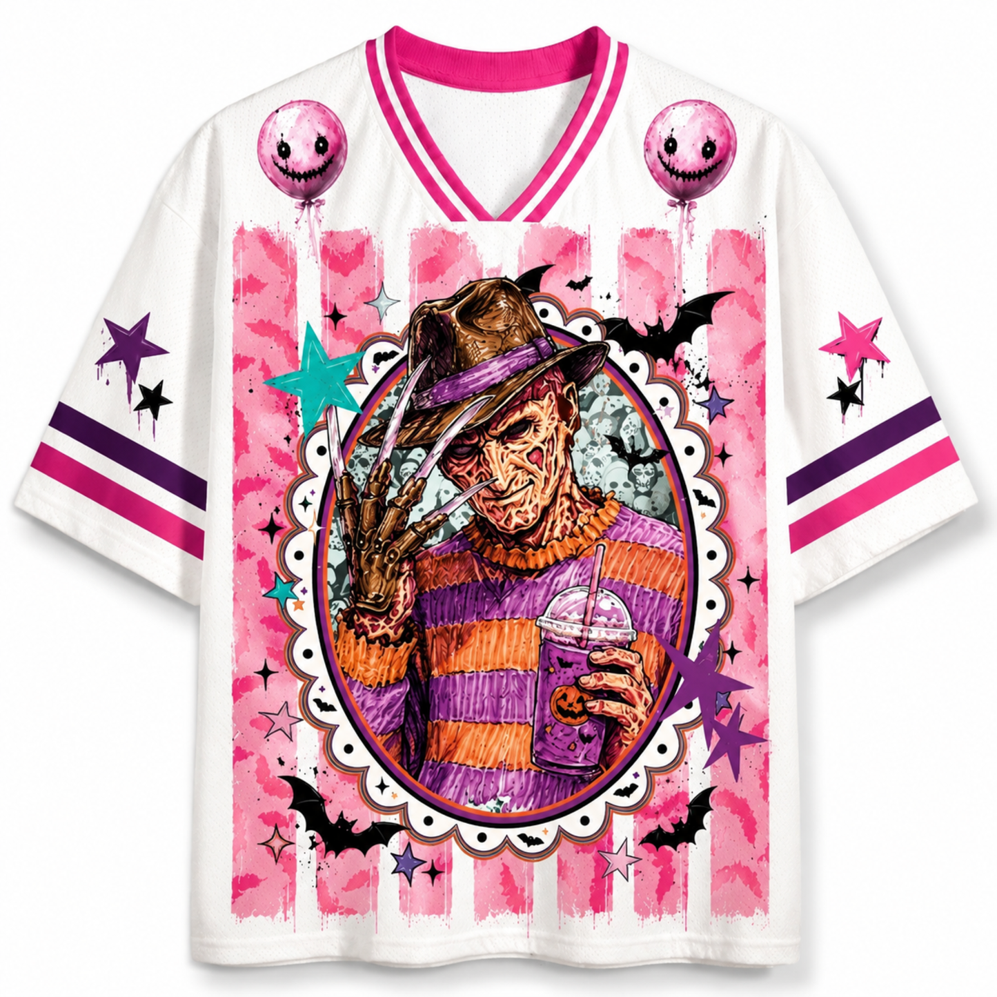 Preppy Horror Bundle Retro Halloween Characters Mesh Jersey