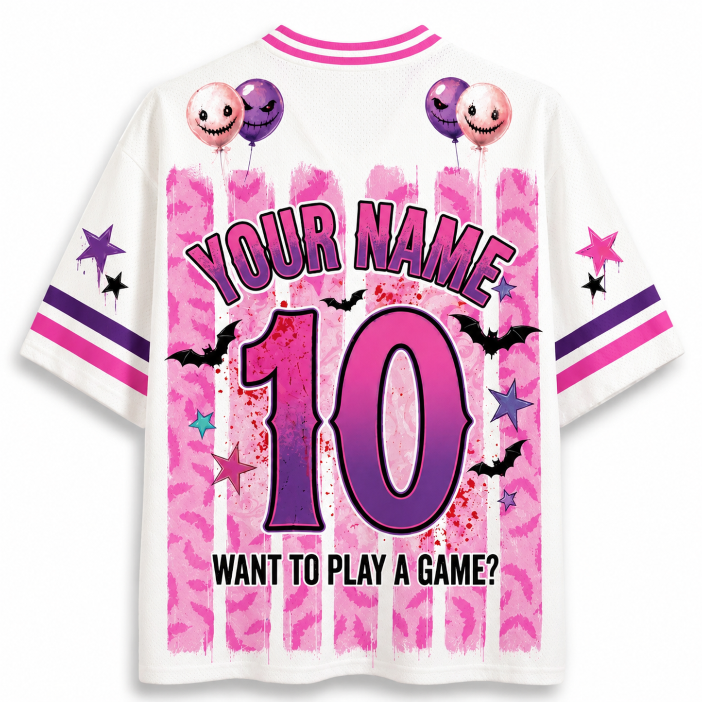 Preppy Horror Bundle Retro Halloween Characters Mesh Jersey