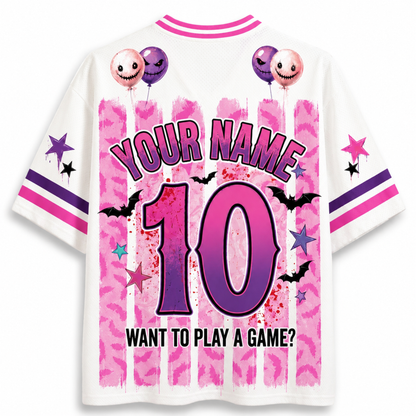 Preppy Horror Bundle Retro Halloween Characters Mesh Jersey