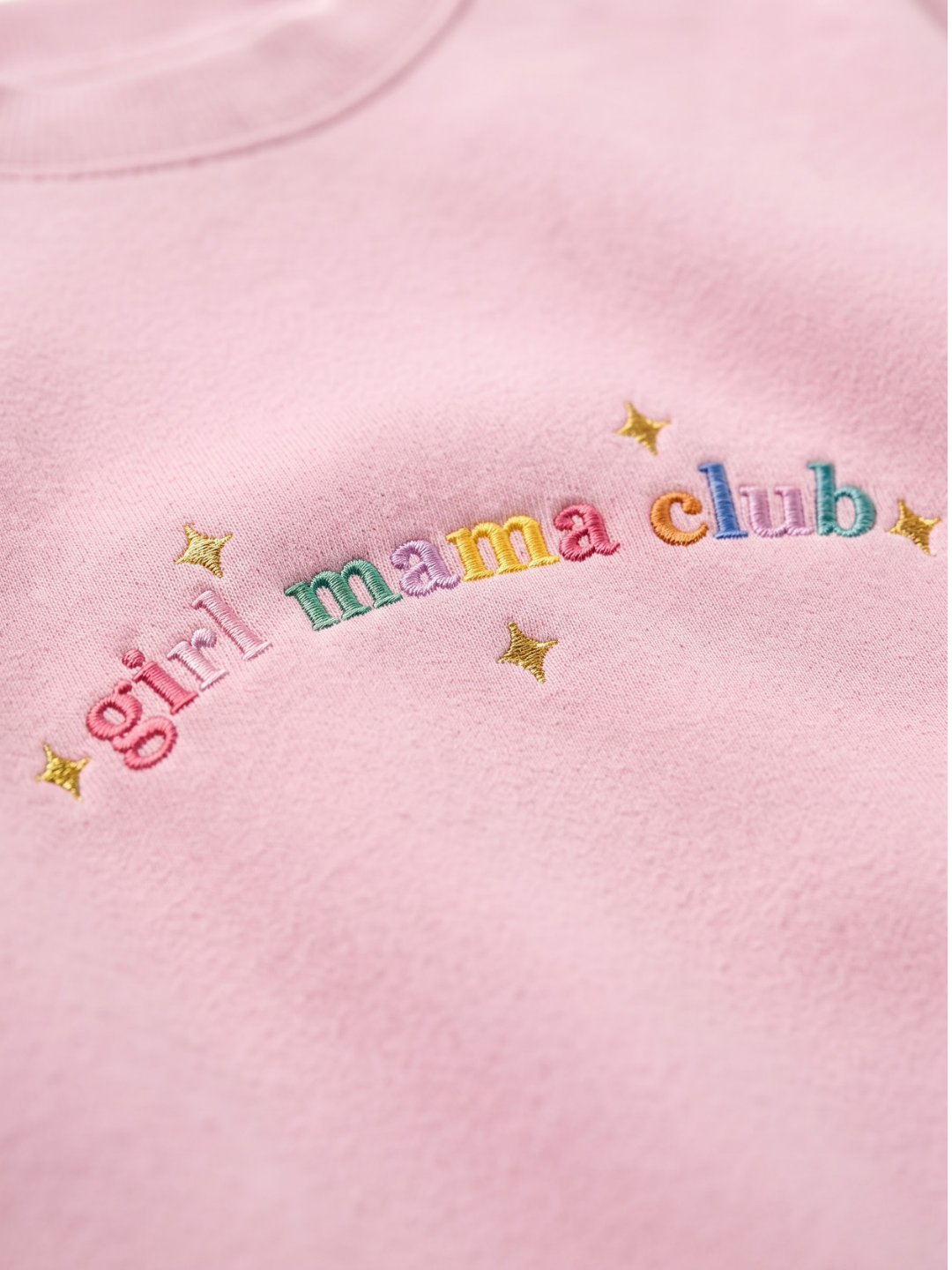 Chaotic Mom Custom Embroided Boy Mama Club Pastel Rainbow Sweatshirt