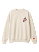 Chaotic Mom Custom Embroided Mama Est Year Witch Legs Broomstick Crewneck Sweatshirt