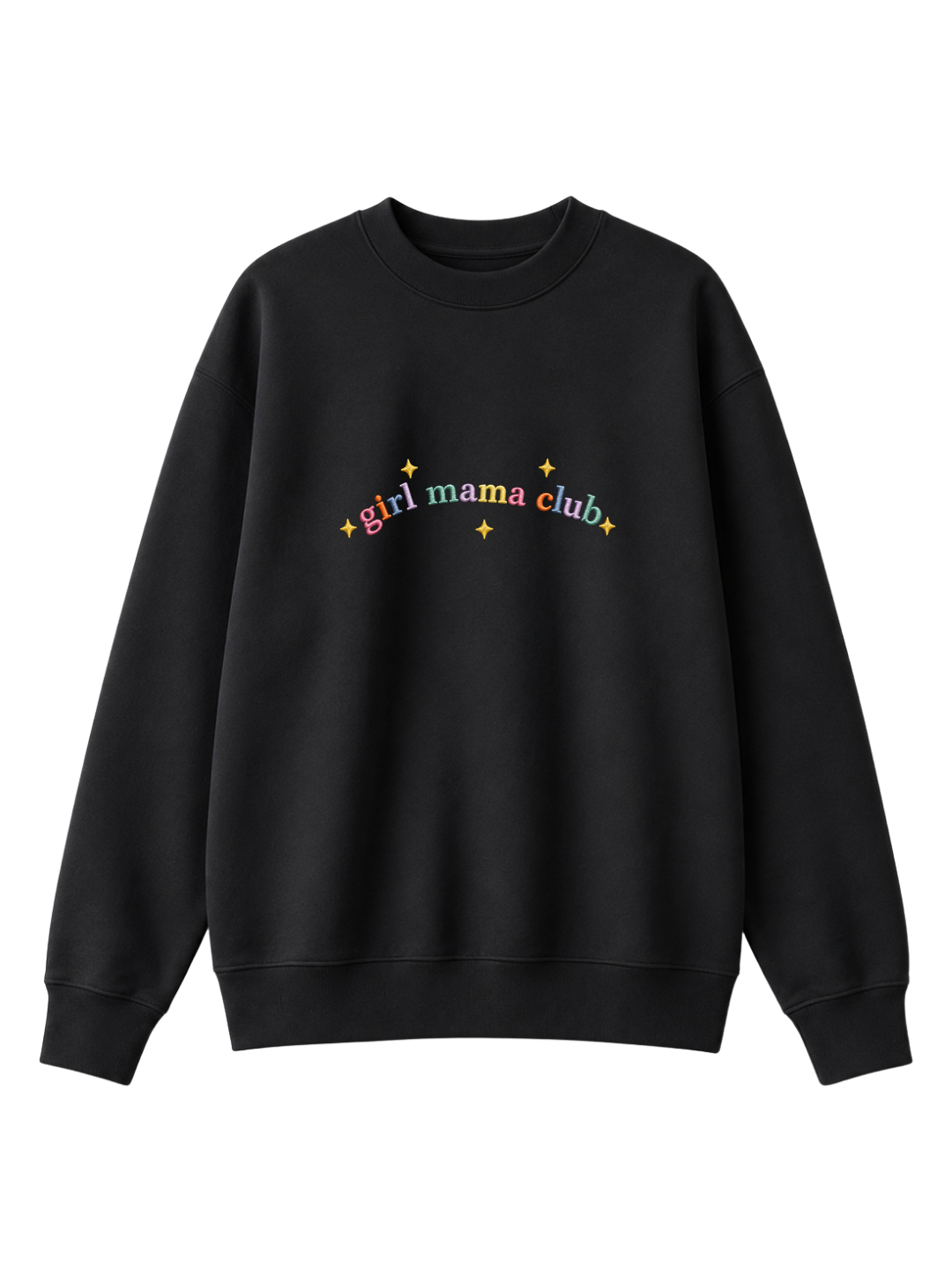 Chaotic Mom Custom Embroided Boy Mama Club Pastel Rainbow Sweatshirt