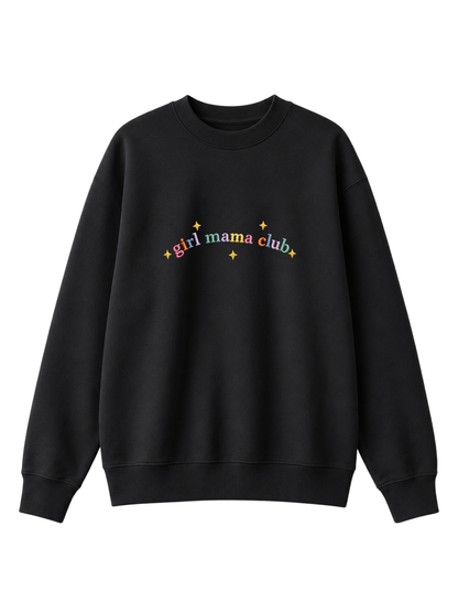 Chaotic Mom Custom Embroided Boy Mama Club Pastel Rainbow Sweatshirt