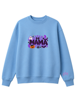 Chaotic Mom Custom Embroided Cute Spooky Mama Glitters Pumpkin Bat Sweatshirt