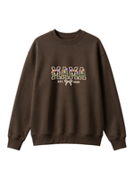 Chaotic Mom Custom Embroided Aesthetic Wildflower Mama Ribbon Bow Est Year Sweatshirt