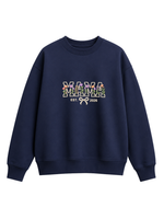 Chaotic Mom Custom Embroided Aesthetic Wildflower Mama Ribbon Bow Est Year Sweatshirt