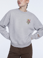 Chaotic Mom Custom Embroided Botanical Grandma Wildflower Bouquet Sweatshirt