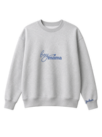 Chaotic Mom Custom Embroided Boy Mama Cursive Script Heart Sweatshirt