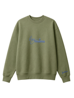 Chaotic Mom Custom Embroided Boy Mama Cursive Script Heart Sweatshirt
