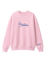 Chaotic Mom Custom Embroided Boy Mama Cursive Script Heart Sweatshirt