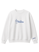 Chaotic Mom Custom Embroided Boy Mama Cursive Script Heart Sweatshirt