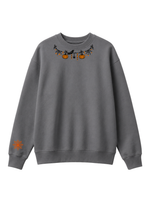 Chaotic Mom Custom Embroided Cute Halloween Charm Garland Spider Web Cuff Sweatshirt