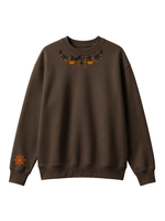 Chaotic Mom Custom Embroided Cute Halloween Charm Garland Spider Web Cuff Sweatshirt