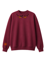 Chaotic Mom Custom Embroided Cute Halloween Charm Garland Spider Web Cuff Sweatshirt