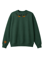 Chaotic Mom Custom Embroided Cute Halloween Charm Garland Spider Web Cuff Sweatshirt