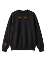 Chaotic Mom Custom Embroided Cute Halloween Charm Garland Spider Web Cuff Sweatshirt