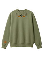 Chaotic Mom Custom Embroided Cute Halloween Charm Garland Spider Web Cuff Sweatshirt