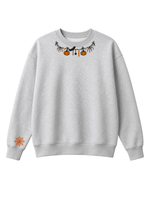 Chaotic Mom Custom Embroided Cute Halloween Charm Garland Spider Web Cuff Sweatshirt