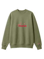 Chaotic Mom Custom Embroided Girl Mama Cursive Script Heart Sweatshirt