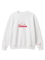 Chaotic Mom Custom Embroided Girl Mama Cursive Script Heart Sweatshirt