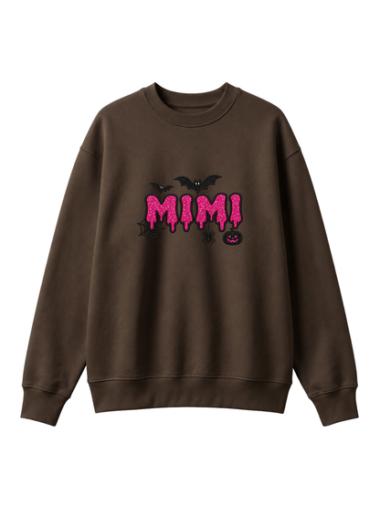 Chaotic Mom Custom Family Role Spooky Halloween Slime Bat Spider Sweatshirt