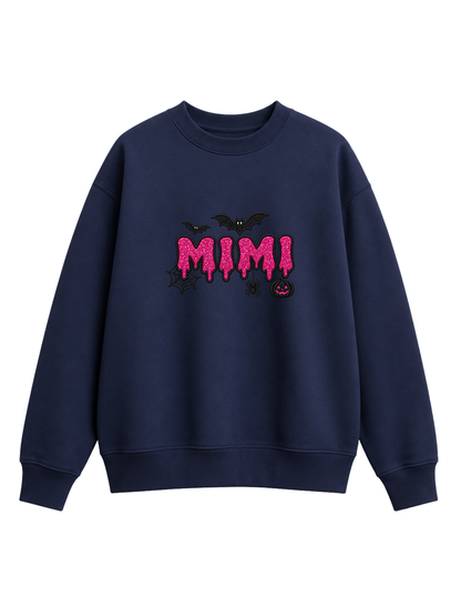 Chaotic Mom Custom Family Role Spooky Halloween Slime Bat Spider Sweatshirt