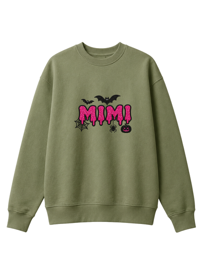 Chaotic Mom Custom Family Role Spooky Halloween Slime Bat Spider Sweatshirt