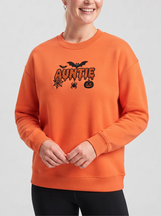 Chaotic Mom Custom Family Role Spooky Halloween Slime Bat Spider Sweatshirt