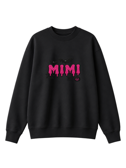 Chaotic Mom Custom Family Role Spooky Halloween Slime Bat Spider Sweatshirt