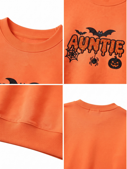 Chaotic Mom Custom Family Role Spooky Halloween Slime Bat Spider Sweatshirt