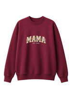 Chaotic Mom Embroided Aesthetic Wildflower Mama Est 2026 Sweatshirt