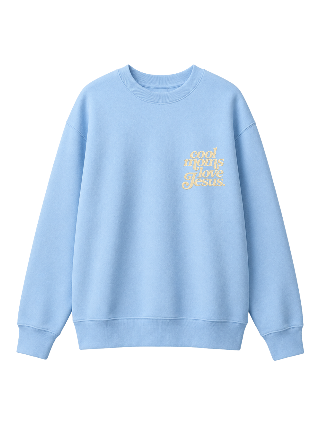 Chaotic Mom Embroided Cool Mom Love Jesus Christian Faith Sweatshirt