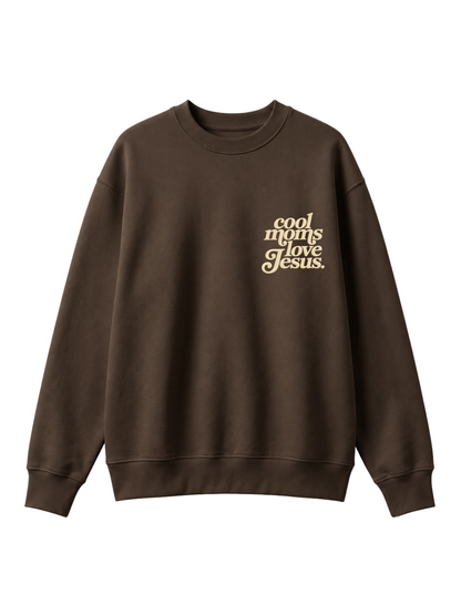Chaotic Mom Embroided Cool Mom Love Jesus Christian Faith Sweatshirt