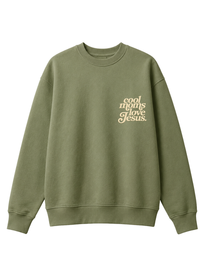 Chaotic Mom Embroided Cool Mom Love Jesus Christian Faith Sweatshirt