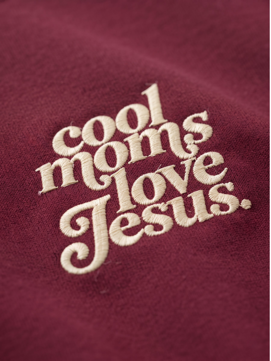 Chaotic Mom Embroided Cool Mom Love Jesus Christian Faith Sweatshirt