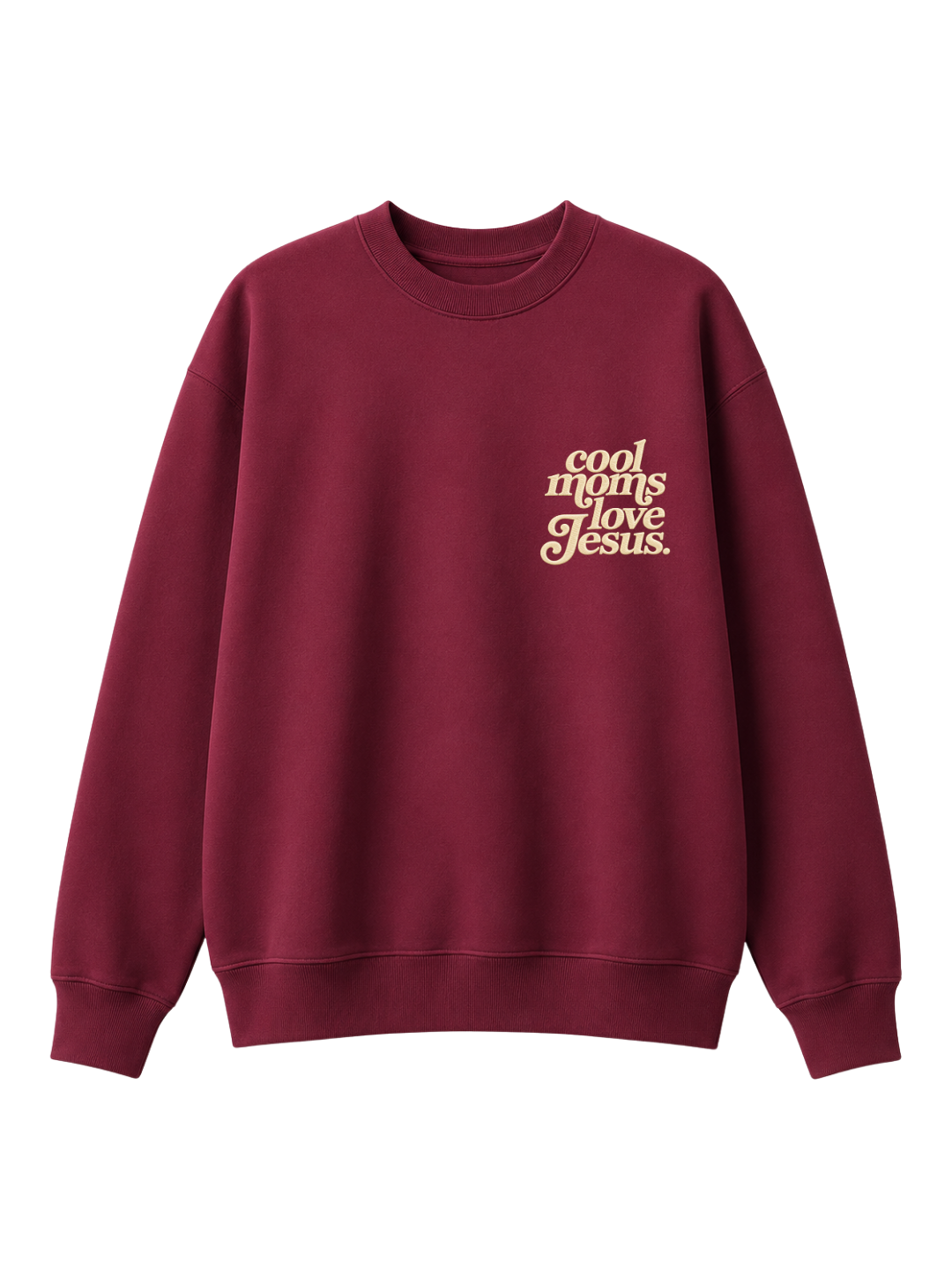 Chaotic Mom Embroided Cool Mom Love Jesus Christian Faith Sweatshirt