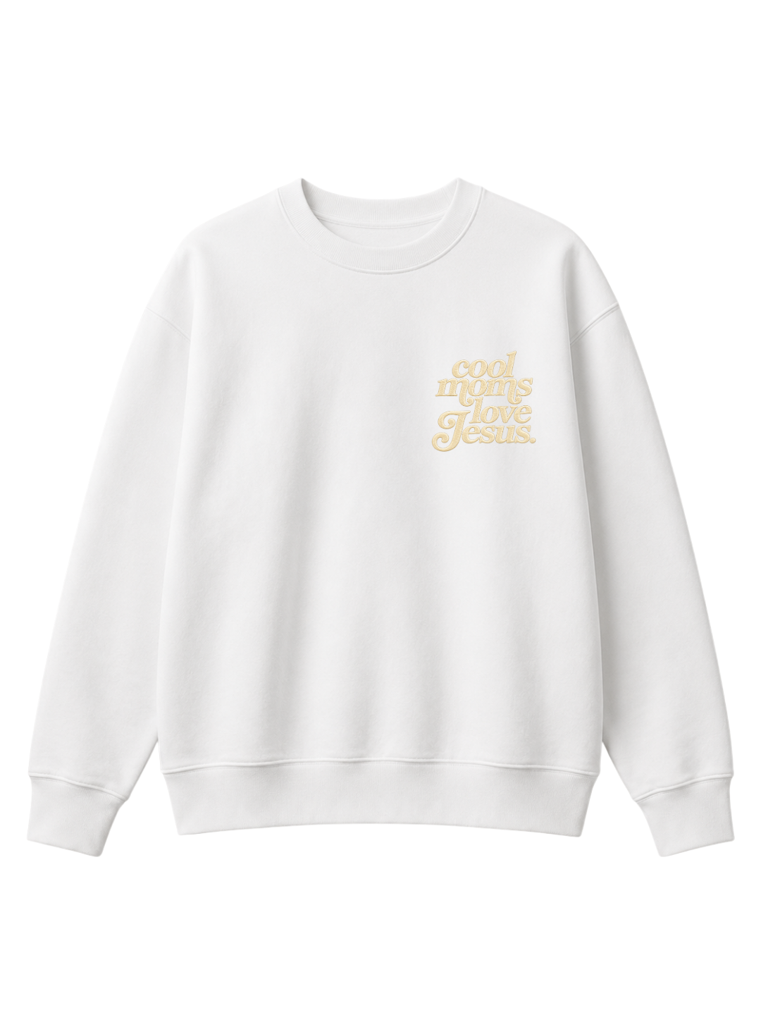 Chaotic Mom Embroided Cool Mom Love Jesus Christian Faith Sweatshirt