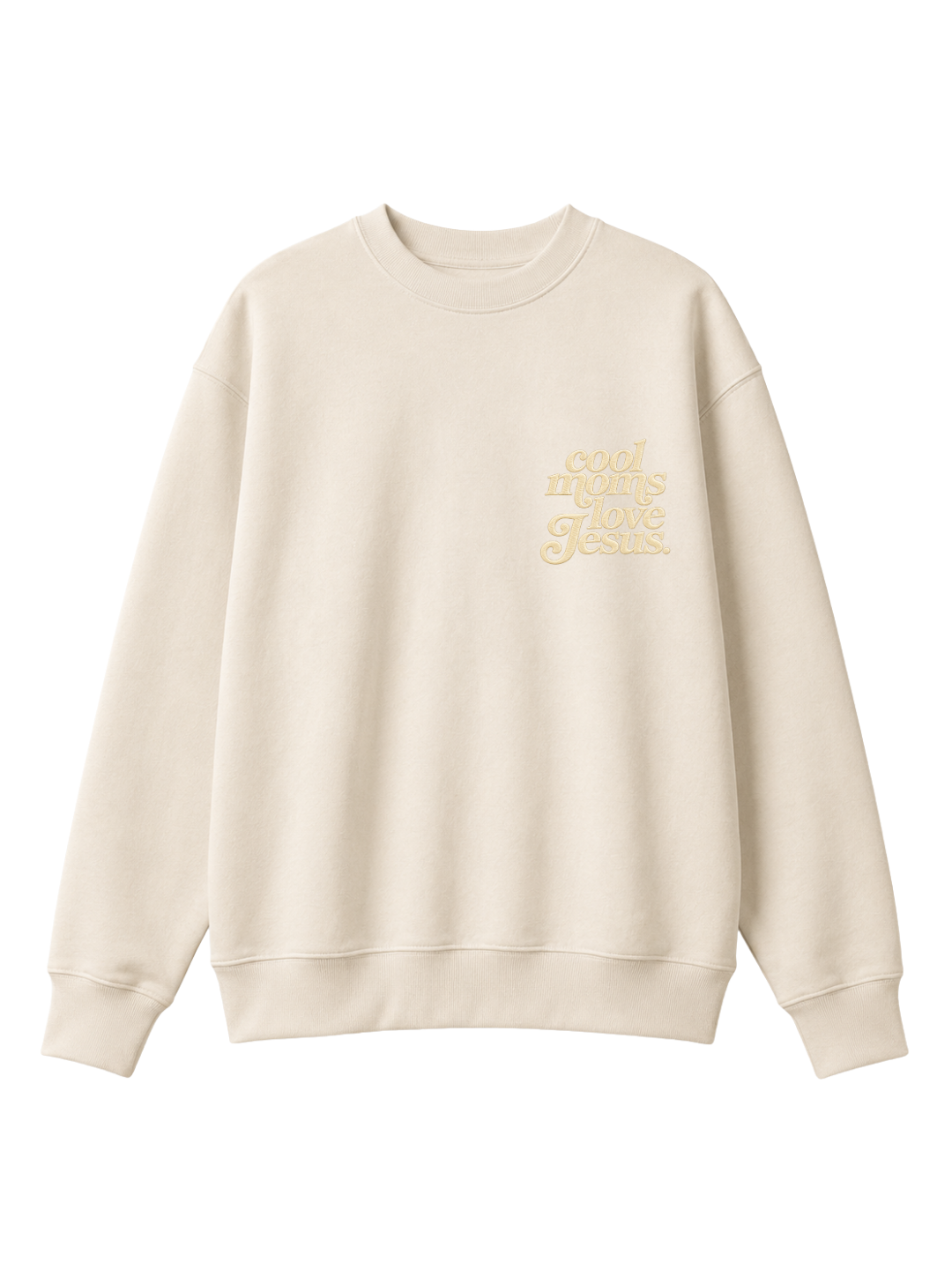 Chaotic Mom Embroided Cool Mom Love Jesus Christian Faith Sweatshirt