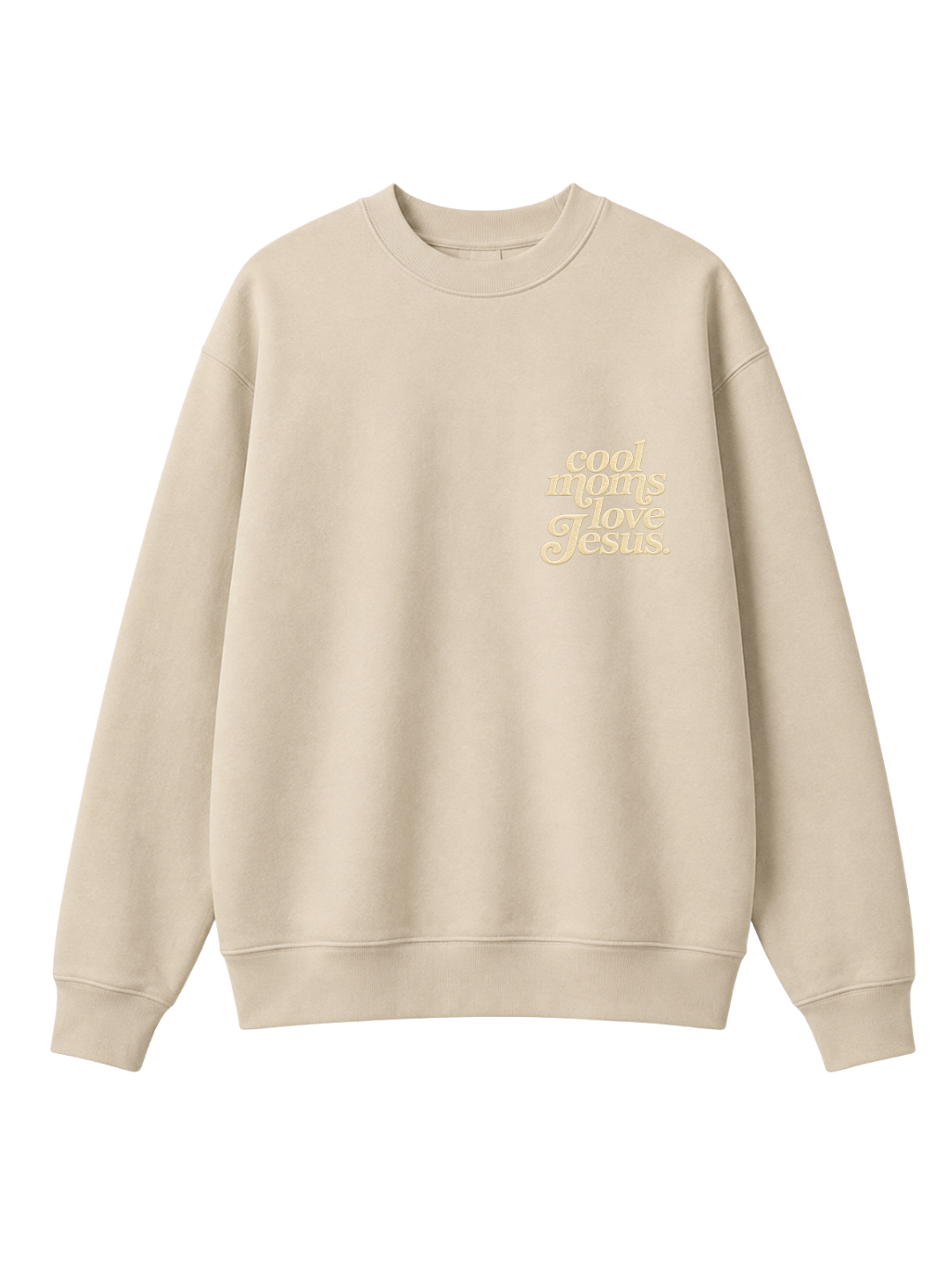 Chaotic Mom Embroided Cool Mom Love Jesus Christian Faith Sweatshirt