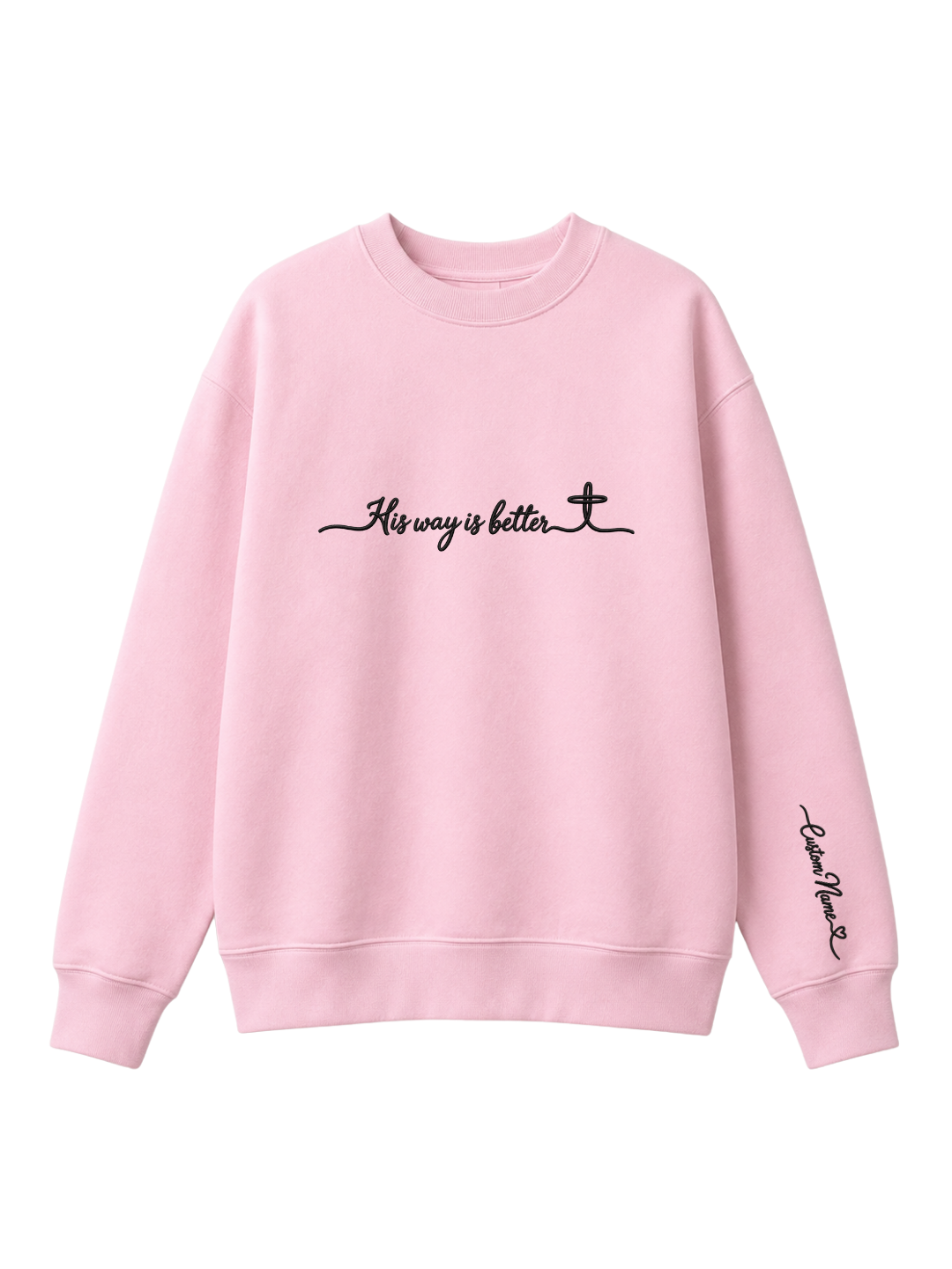 Chaotic Mom Embroided Custom His Way Is Better Christian Faith Cross Sweatshirt