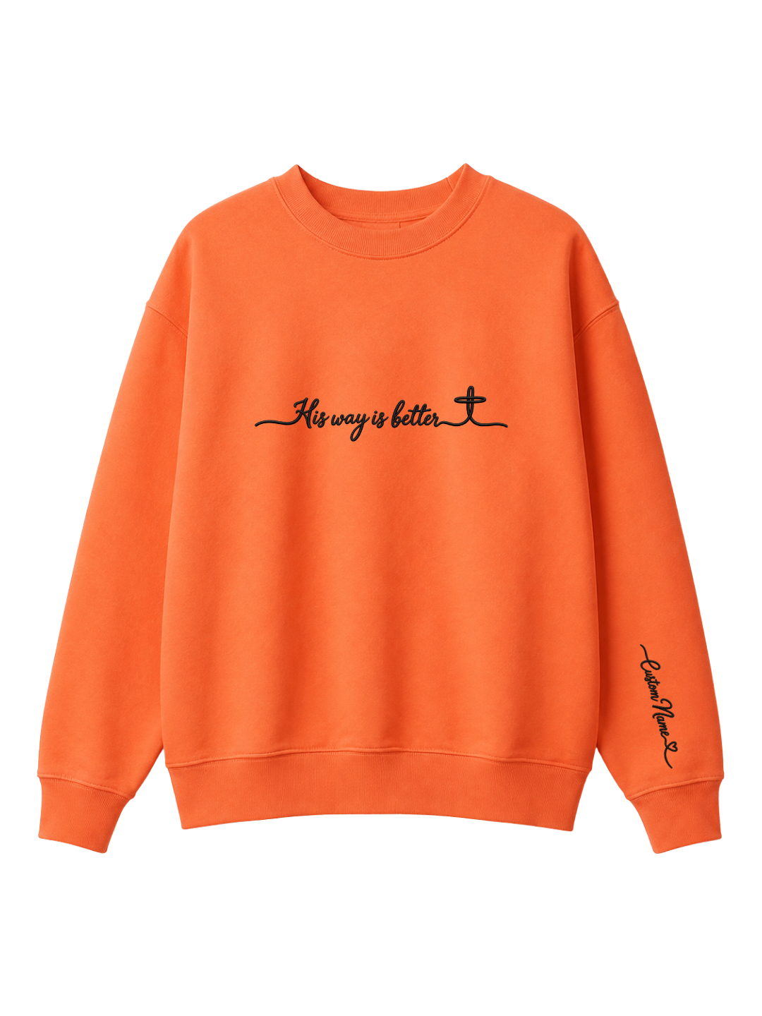 Chaotic Mom Embroided Custom His Way Is Better Christian Faith Cross Sweatshirt