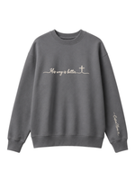Chaotic Mom Embroided Custom His Way Is Better Christian Faith Cross Sweatshirt