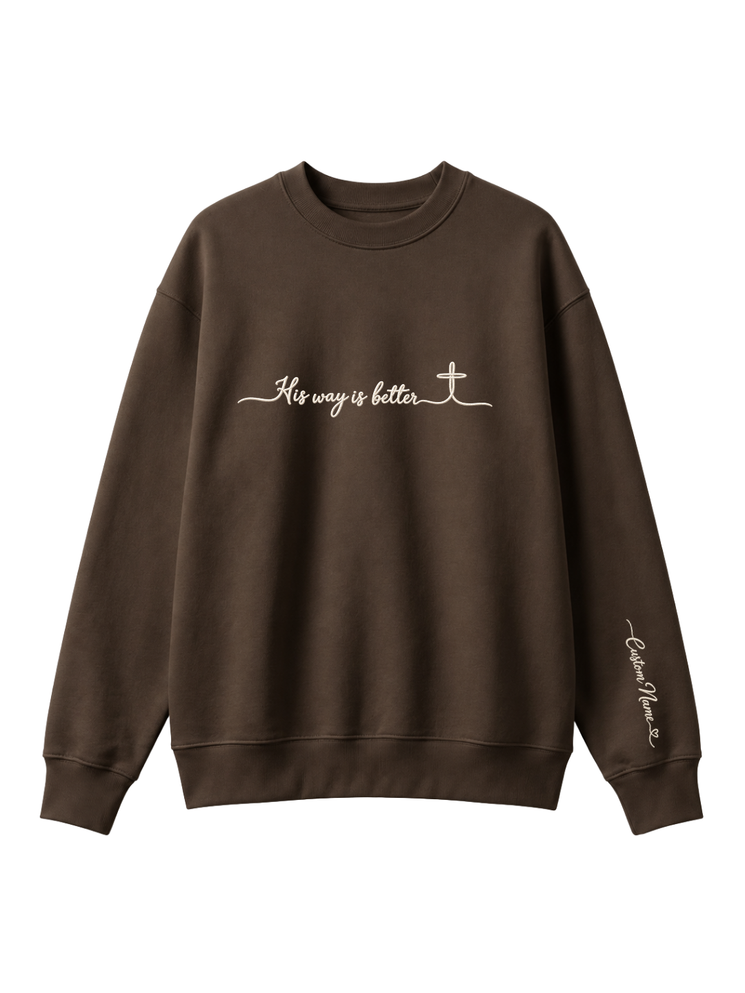 Chaotic Mom Embroided Custom His Way Is Better Christian Faith Cross Sweatshirt