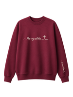 Chaotic Mom Embroided Custom His Way Is Better Christian Faith Cross Sweatshirt
