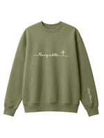 Chaotic Mom Embroided Custom His Way Is Better Christian Faith Cross Sweatshirt