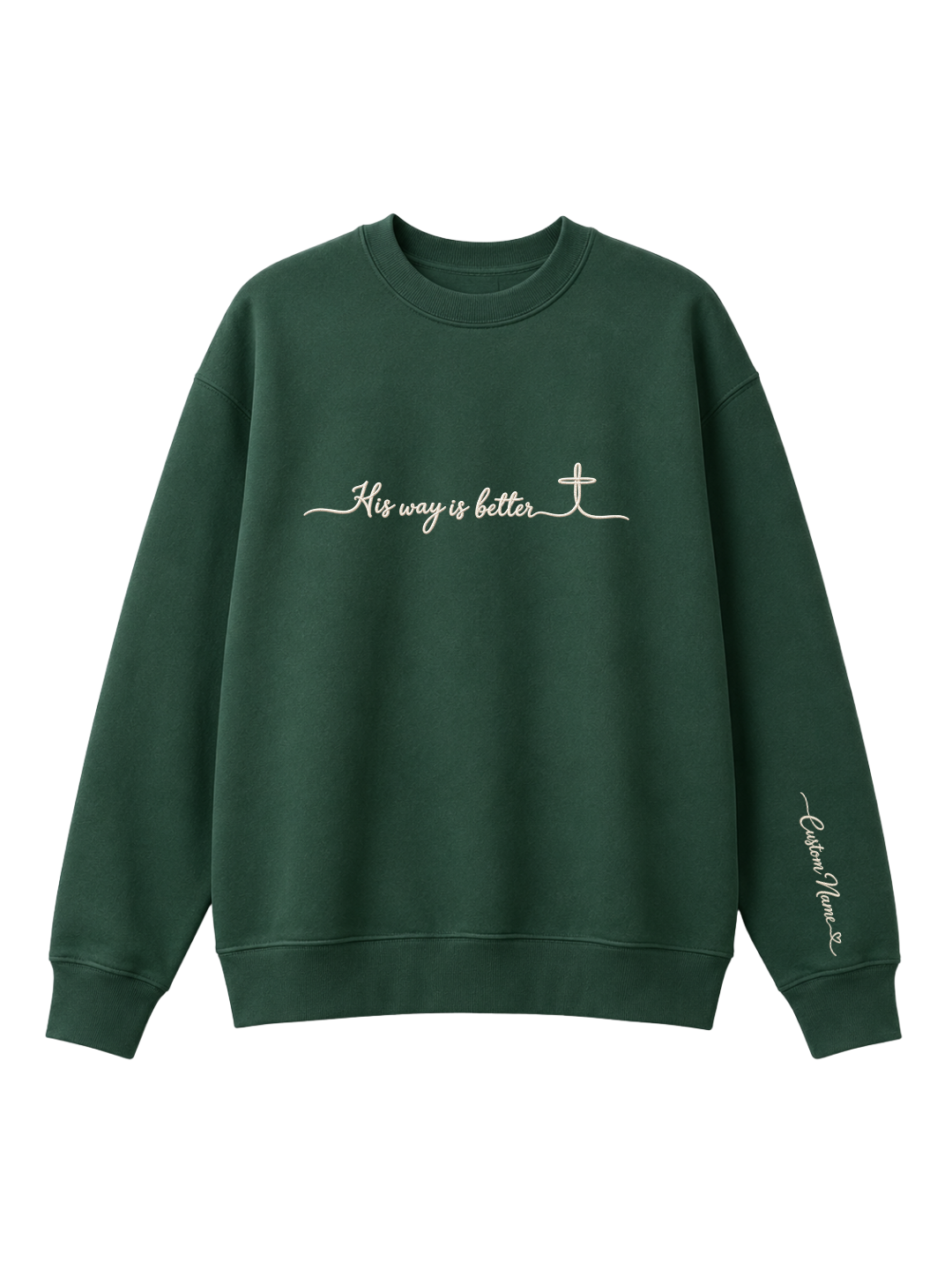 Chaotic Mom Embroided Custom His Way Is Better Christian Faith Cross Sweatshirt