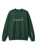 Chaotic Mom Embroided Custom His Way Is Better Christian Faith Cross Sweatshirt